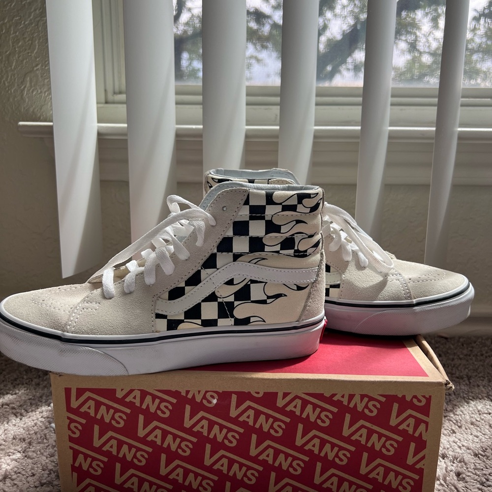 Vans SK8-HI Checker flame